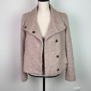 Banana Republic Women's Blush Pink Boucle Crop Jacket